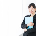 portrait of asian businesswoman isolated on white background